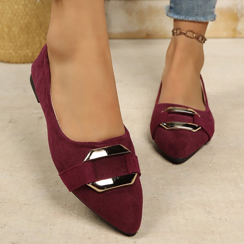 Women'S Shoes Clogs - Chaussures plates en daim à bout
