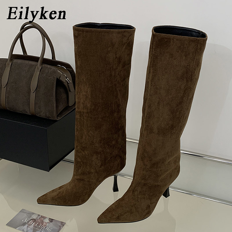 Bottines hautes à bout pointu, - Knee High Boots Women avis et prix